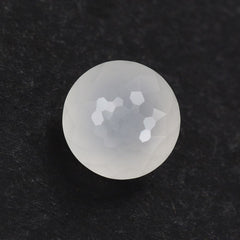 WHITE MILKY QUARTZ IRREGULAR CUT SPECIAL ROUND 9MM 3.44 Cts.