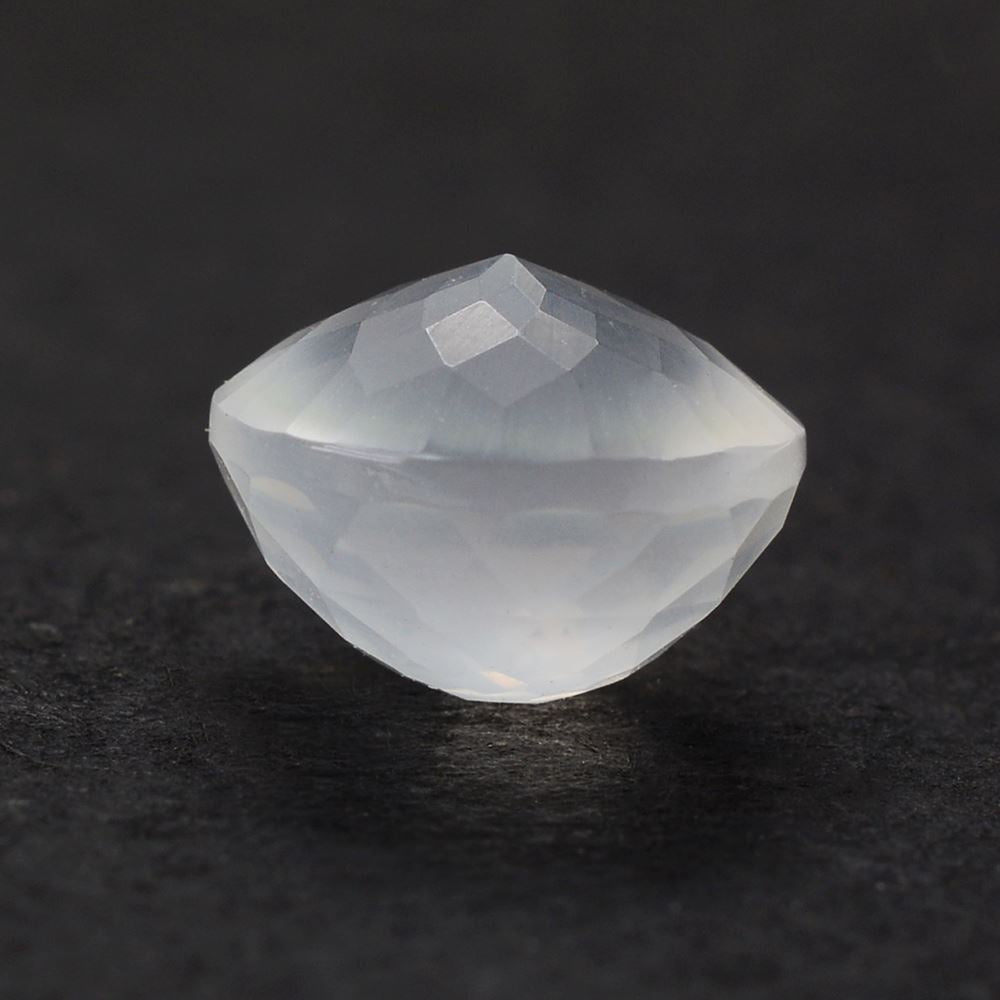 WHITE MILKY QUARTZ IRREGULAR CUT SPECIAL ROUND 9MM 3.44 Cts.
