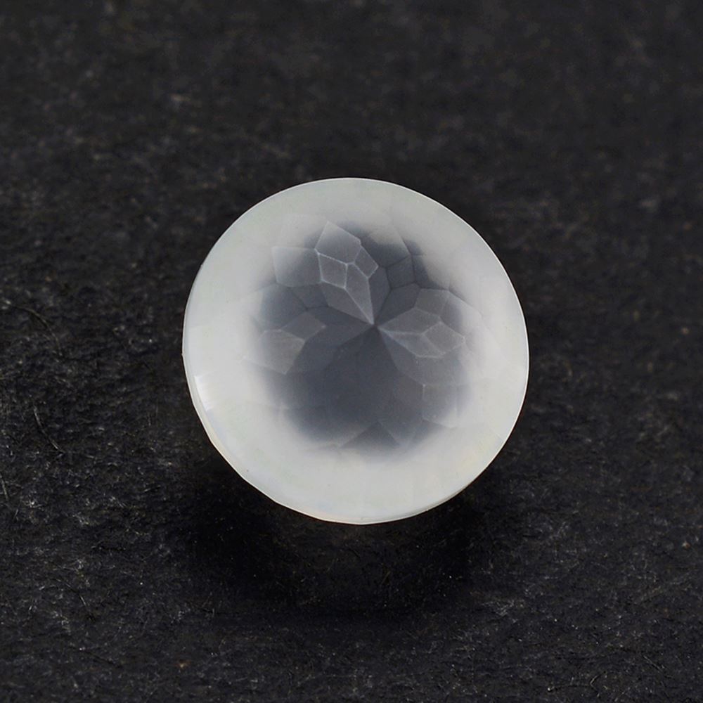 WHITE MILKY QUARTZ IRREGULAR CUT SPECIAL ROUND 9MM 3.44 Cts.