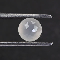 WHITE MILKY QUARTZ IRREGULAR CUT SPECIAL ROUND 6MM 0.80 Cts.