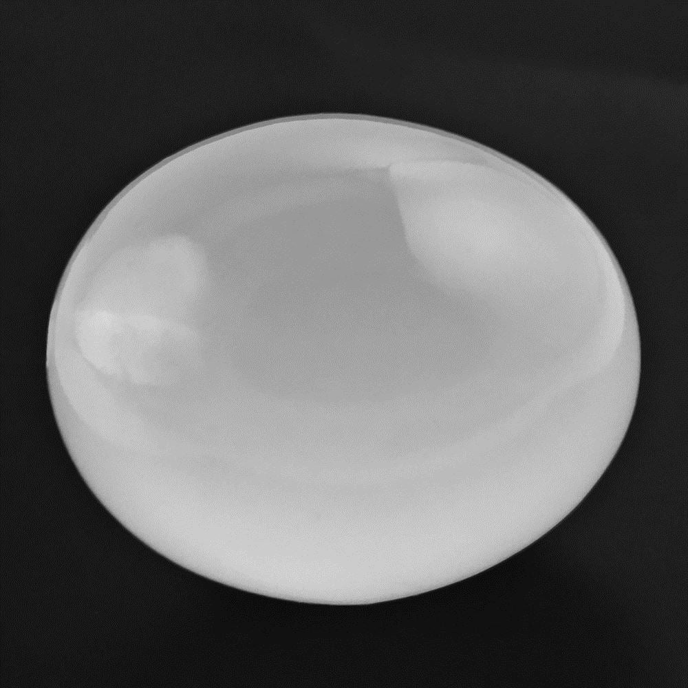 WHITE MILKY QUARTZ PLAIN OLIVE (HALF DRILL) 18X15MM 28.26 Cts.