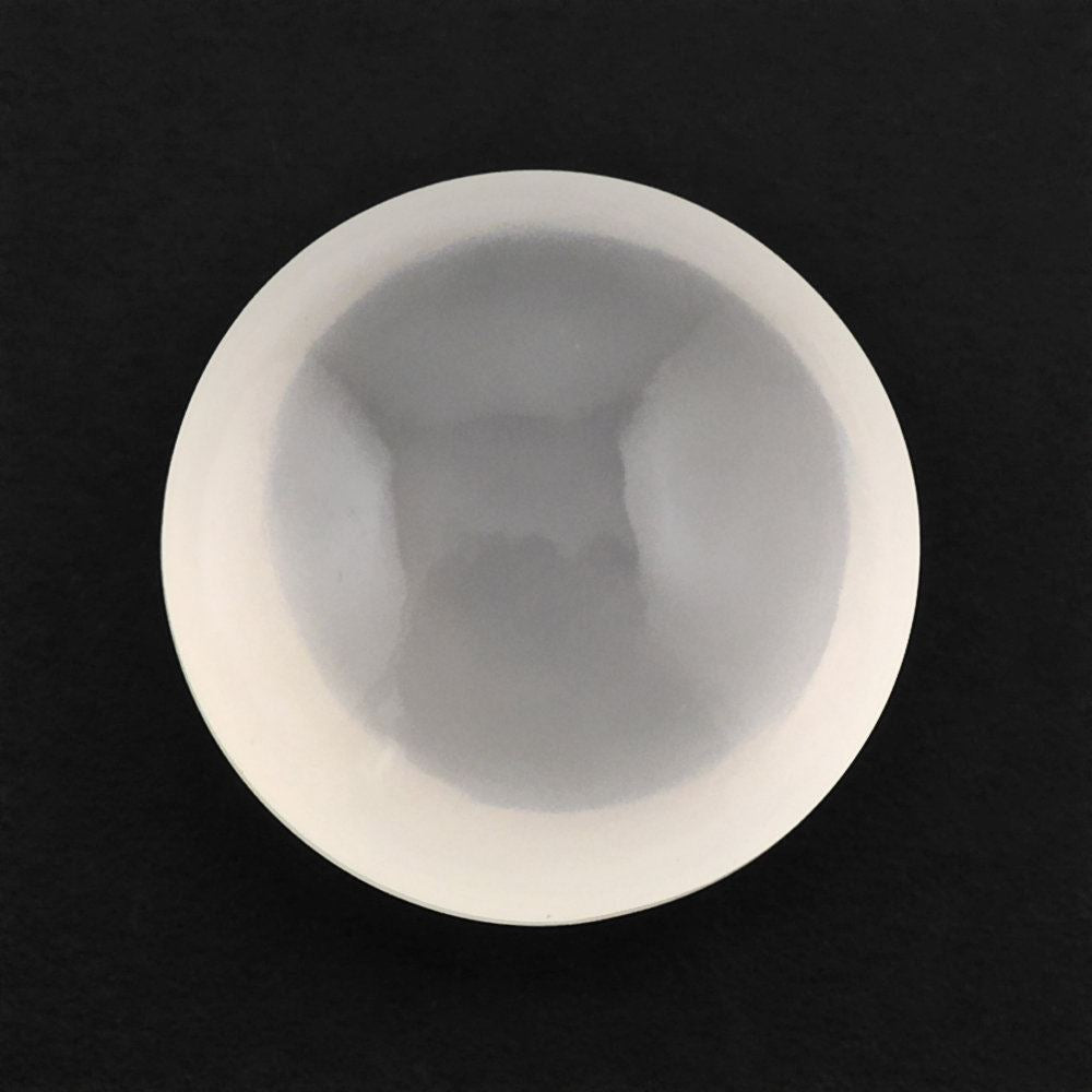 WHITE MILKY QUARTZ LENTIL ROUND 9MM 2.25 Cts.