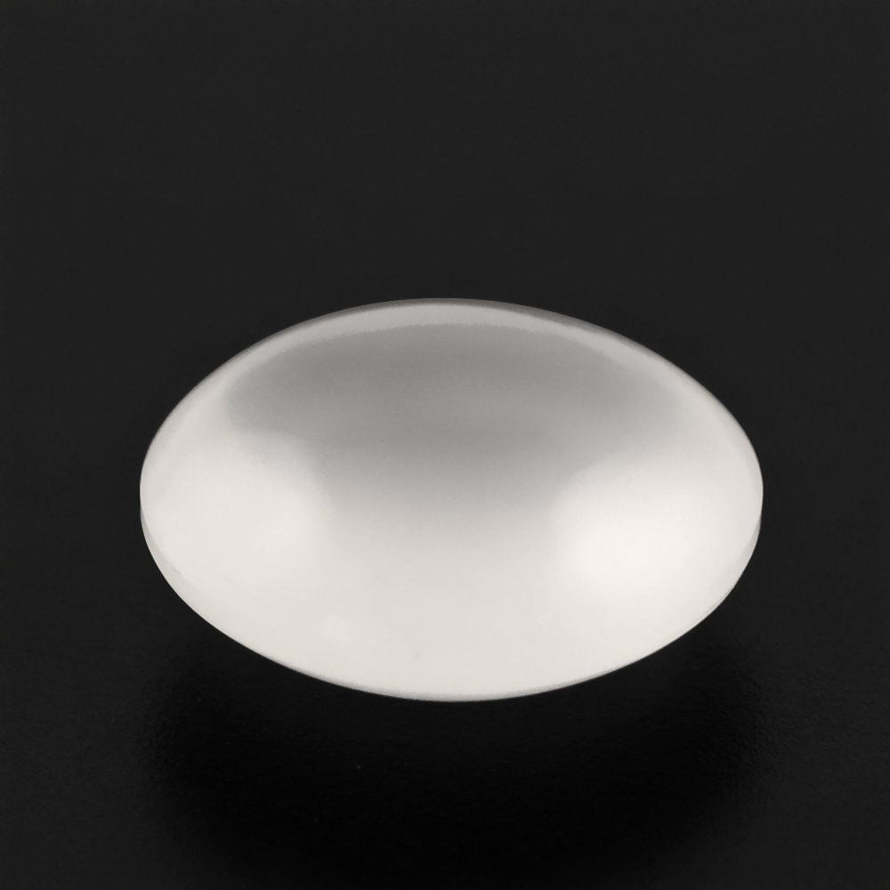 WHITE MILKY QUARTZ LENTIL ROUND 9MM 2.25 Cts.