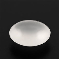 WHITE MILKY QUARTZ LENTIL ROUND 9MM 2.25 Cts.