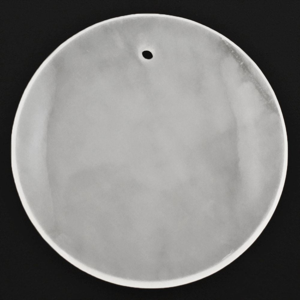 WHITE MILKY QUARTZ LENTIL ROUND (FULL DRILL) 25MM 17.49 Cts.