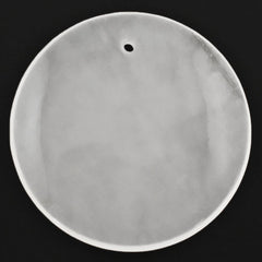 WHITE MILKY QUARTZ LENTIL ROUND (FULL DRILL) 25MM 17.49 Cts.