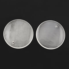 WHITE MILKY QUARTZ LENTIL ROUND (FULL DRILL) 25MM 17.49 Cts.