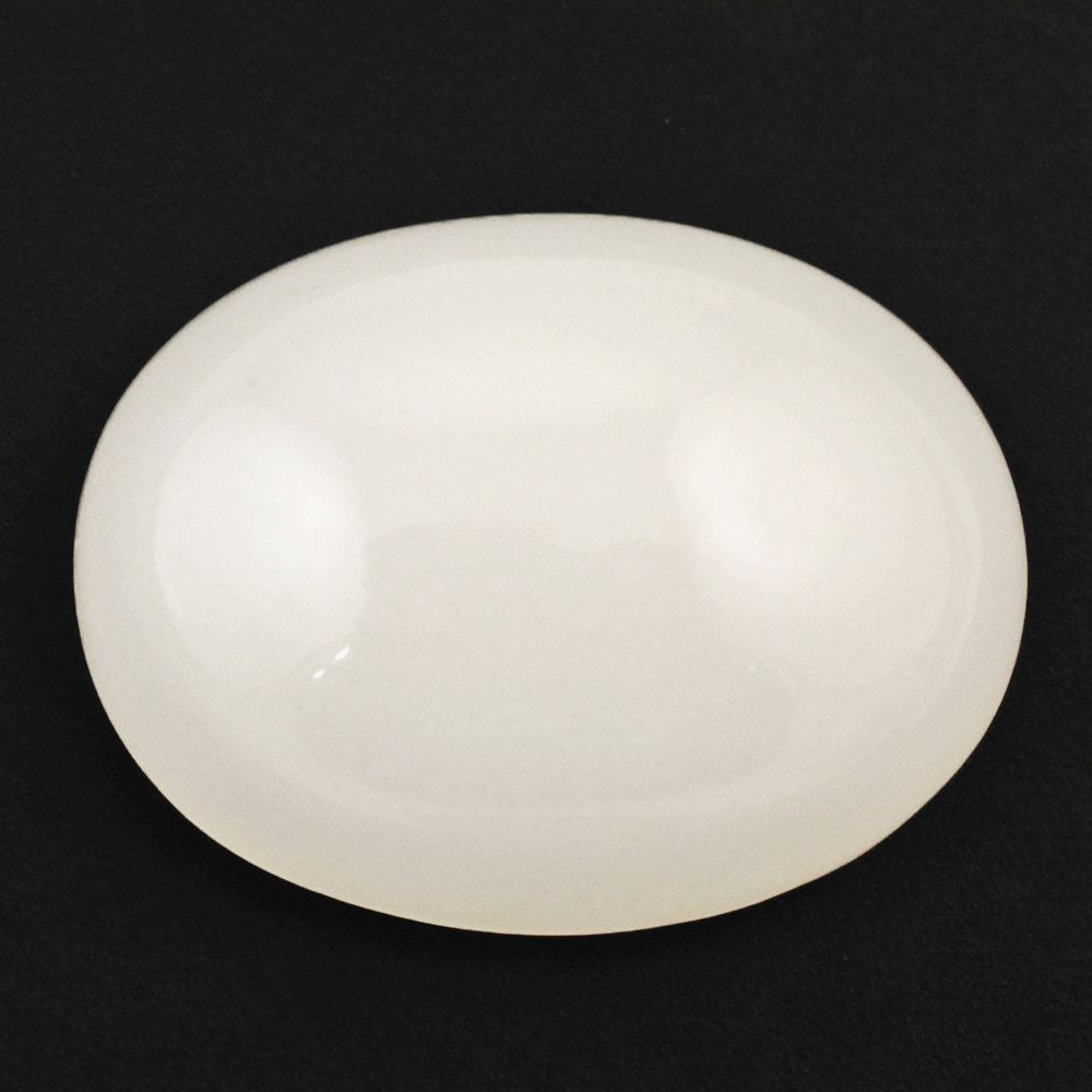 WHITE MILKY QUARTZ OVAL CAB 16X12MM 9.21 Cts.
