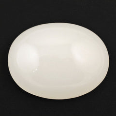 WHITE MILKY QUARTZ OVAL CAB 16X12MM 9.21 Cts.