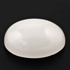 WHITE MILKY QUARTZ OVAL CAB 16X12MM 9.21 Cts.