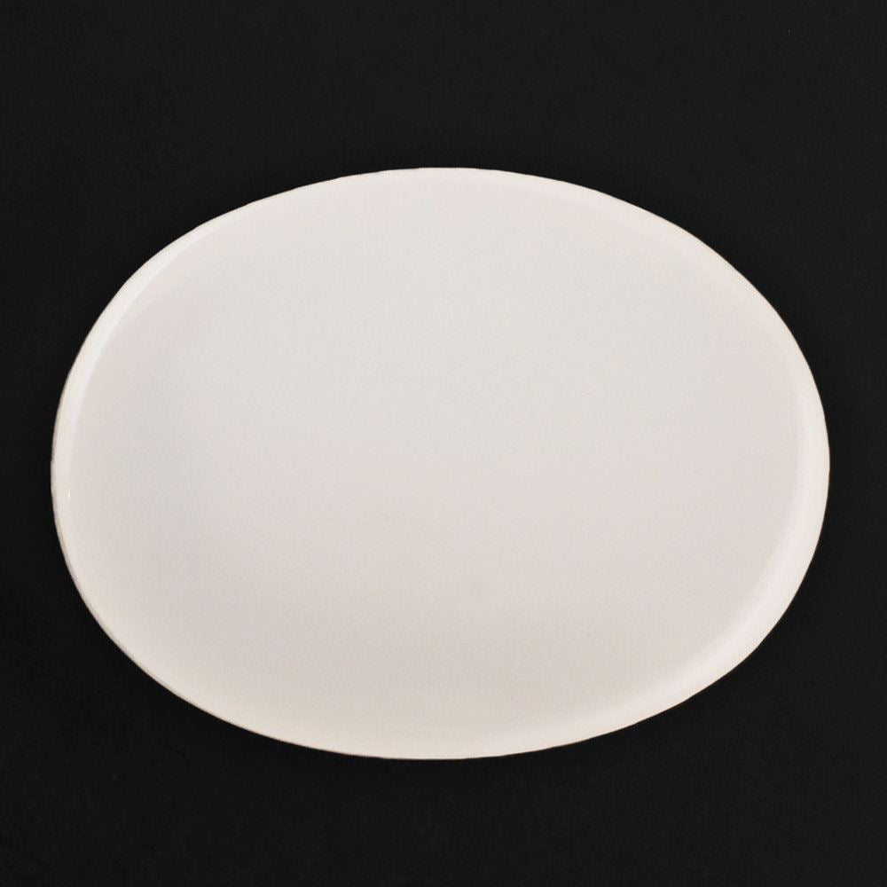 WHITE MILKY QUARTZ OVAL CAB 16X12MM 9.21 Cts.