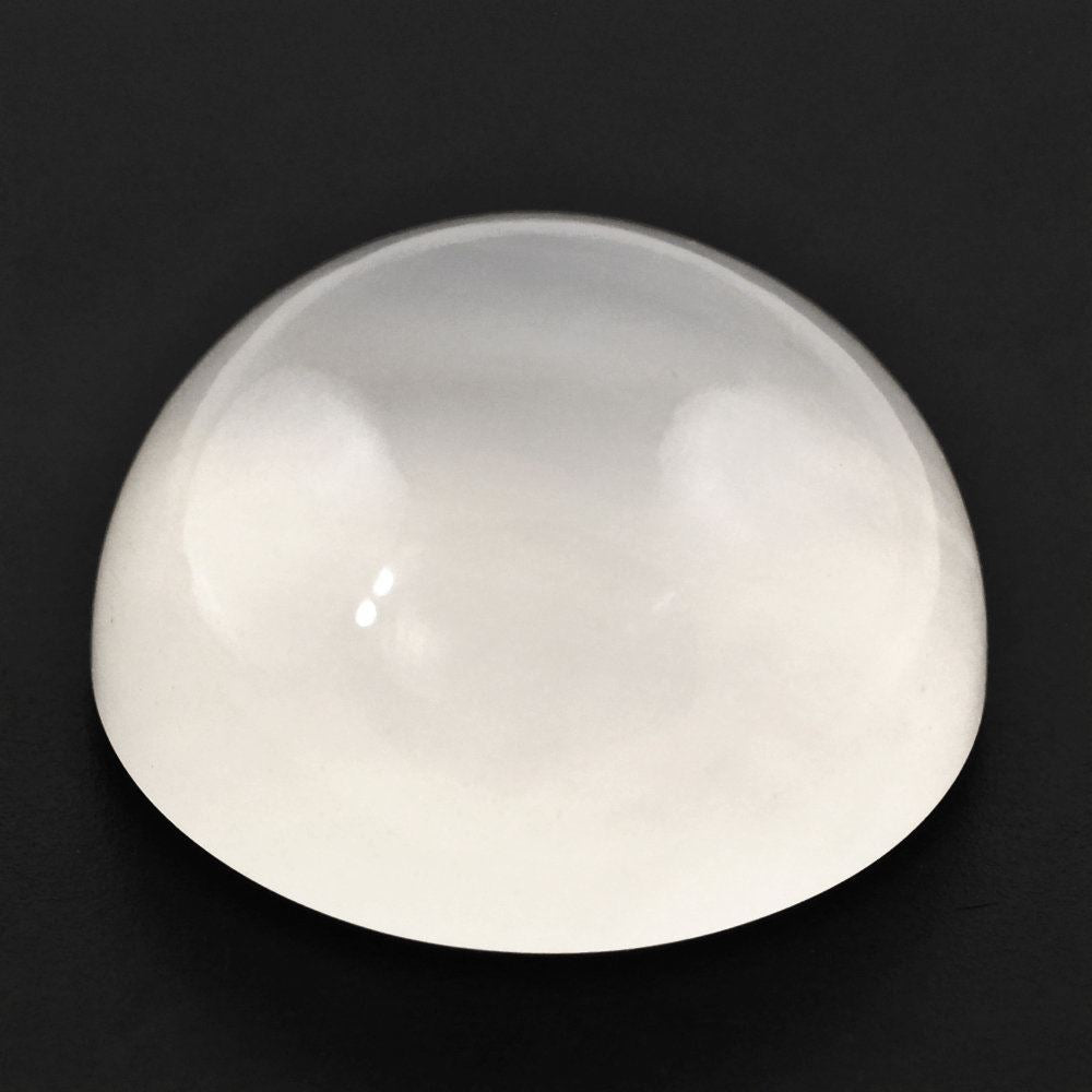 WHITE MILKY QUARTZ ROUND CAB 14MM 10.50 Cts.
