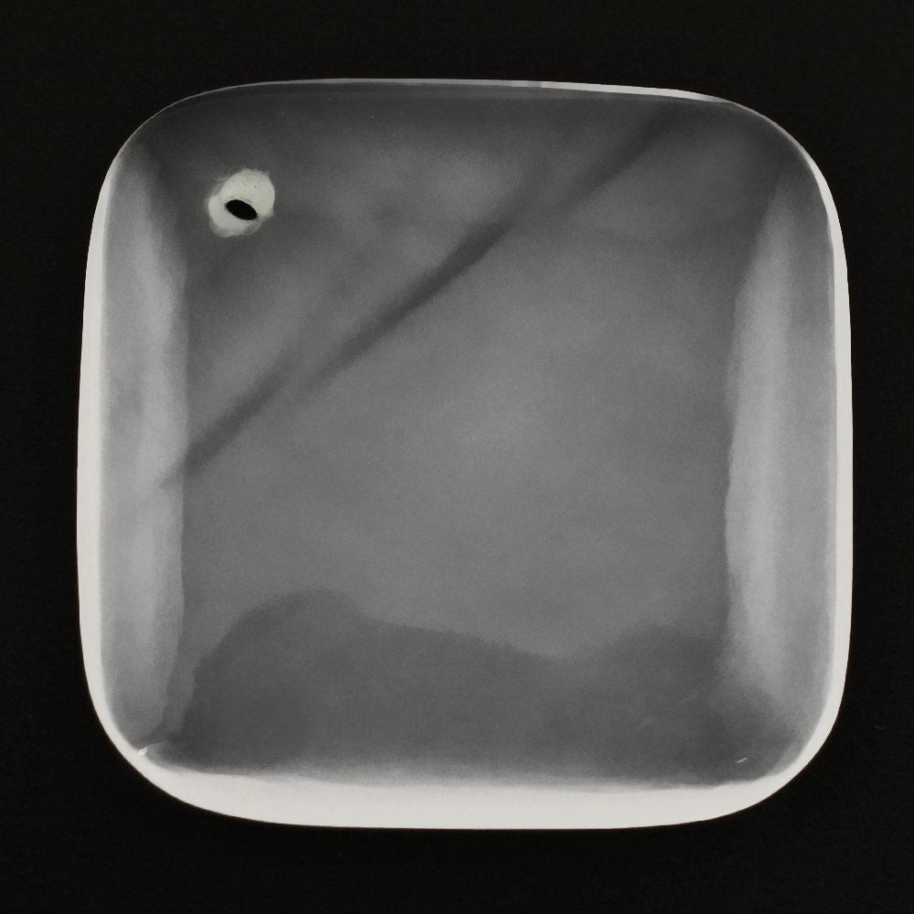 WHITE MILKY QUARTZ LENTIL CUSHION (FULL DRILL) 20MM 13.80 Cts.