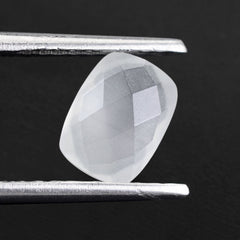WHITE MILKY QUARTZ BRIOLETTE CUSHION 8X6MM 1.23 Cts.