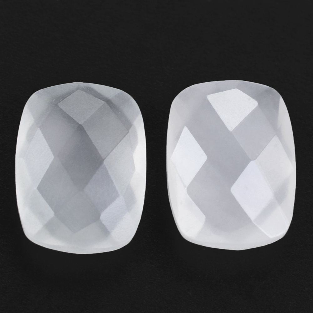 WHITE MILKY QUARTZ BRIOLETTE CUSHION 8X6MM 1.23 Cts.