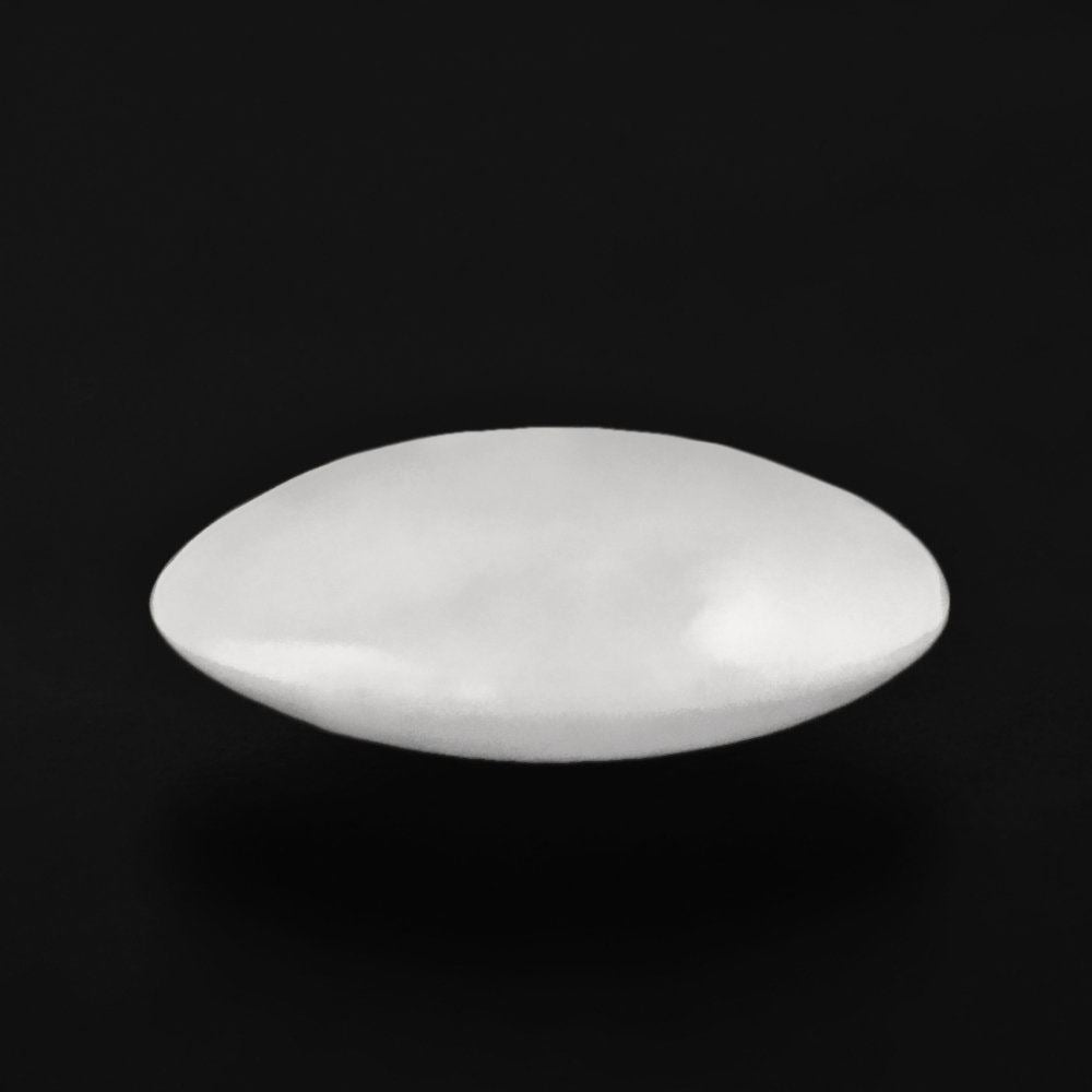 WHITE MILKY QUARTZ LENTIL ROUND 10MM 2.33 Cts.