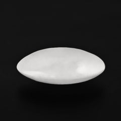 WHITE MILKY QUARTZ LENTIL ROUND 10MM 2.33 Cts.