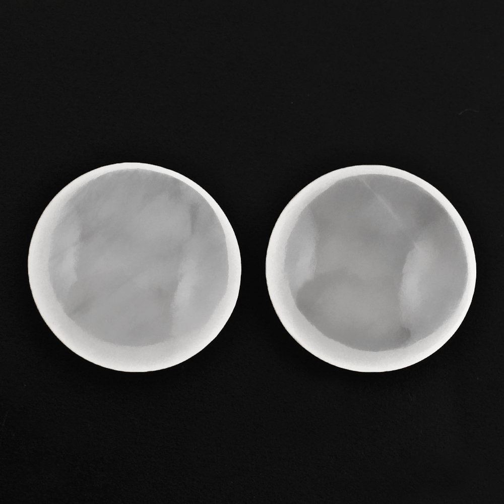 WHITE MILKY QUARTZ LENTIL ROUND 10MM 2.33 Cts.