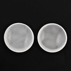 WHITE MILKY QUARTZ LENTIL ROUND 10MM 2.33 Cts.