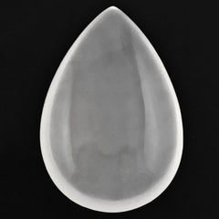 WHITE MILKY QUARTZ LENTIL PEAR 25X17MM 24.20 Cts.