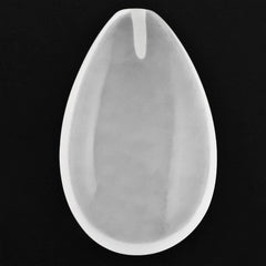 WHITE MILKY QUARTZ LENTIL PEAR (HALF DRILL) 19X12MM 10.65 Cts.