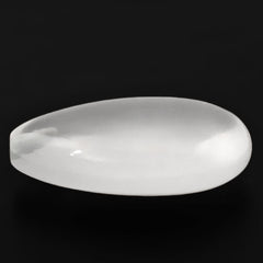 WHITE MILKY QUARTZ LENTIL PEAR (HALF DRILL) 19X12MM 10.65 Cts.