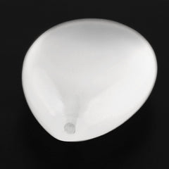 WHITE MILKY QUARTZ LENTIL PEAR (HALF DRILL) 19X12MM 10.65 Cts.