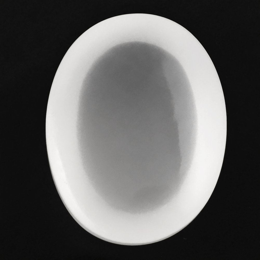 WHITE MILKY QUARTZ LENTIL OVAL CAB 17X13MM 13.40 Cts.