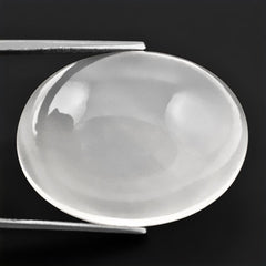WHITE MILKY QUARTZ OVAL CAB 25X19MM 30.55 Cts.