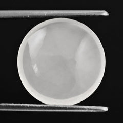 WHITE MILKY QUARTZ LENTIL ROUND 15MM 7.30 Cts.