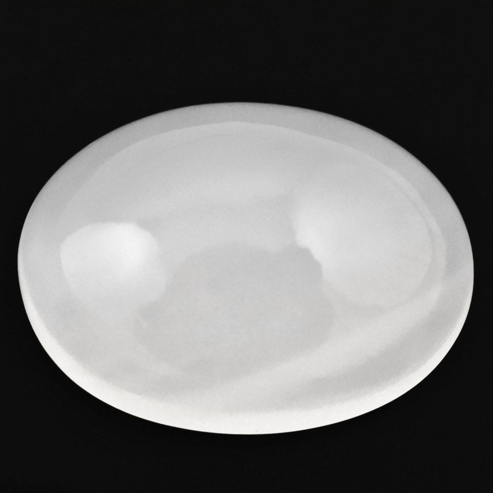 WHITE MILKY QUARTZ OVAL CAB 18X13MM 12.53 Cts.