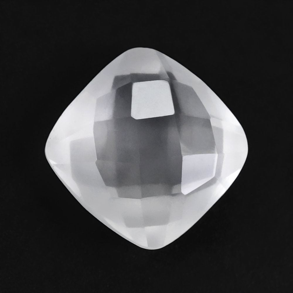 WHITE MILKY QUARTZ BRIOLETTE CUSHION 8MM 2.15 Cts.