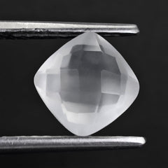 WHITE MILKY QUARTZ BRIOLETTE CUSHION 8MM 2.15 Cts.