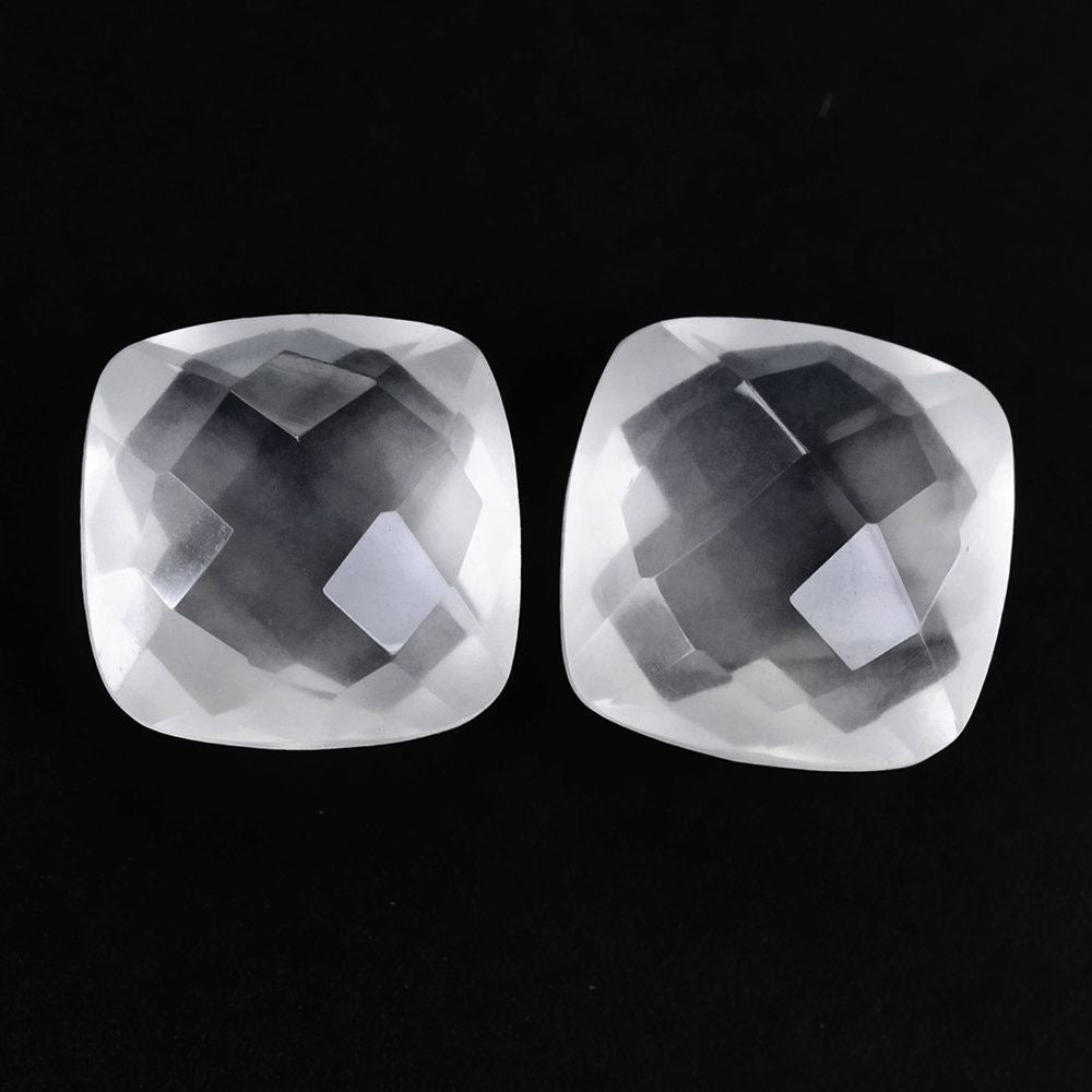 WHITE MILKY QUARTZ BRIOLETTE CUSHION 8MM 2.15 Cts.