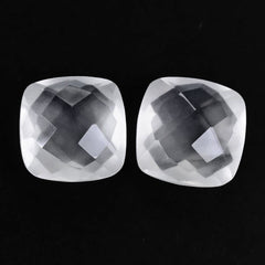 WHITE MILKY QUARTZ BRIOLETTE CUSHION 8MM 2.15 Cts.
