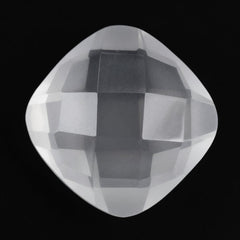 WHITE MILKY QUARTZ BRIOLETTE CUSHION 11MM 4.90 Cts.