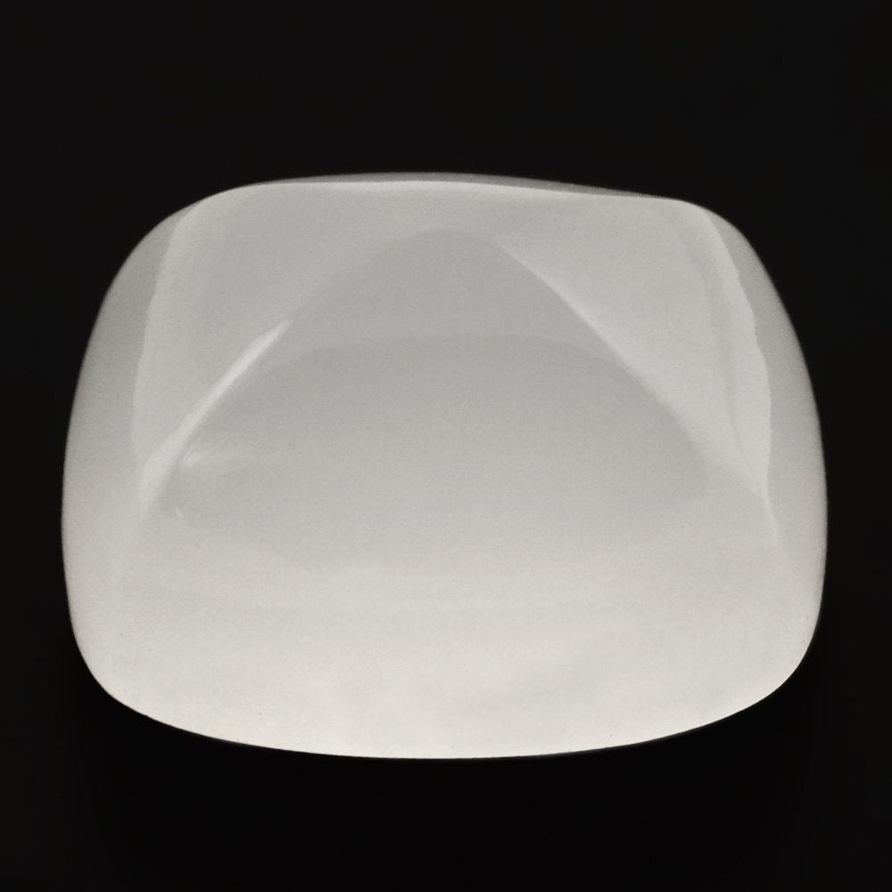 WHITE MILKY QUARTZ PYRAMID CUSHION CAB 16X12MM 15.63 Cts.