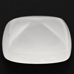 WHITE MILKY QUARTZ PYRAMID CUSHION CAB 18X13MM 18.25 Cts.