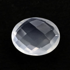 WHITE MILKY QUARTZ BRIOLETTE OVAL 10X8MM 2.3 Cts.