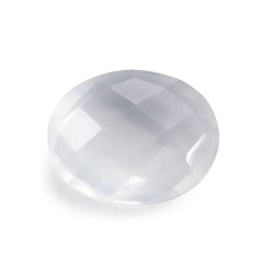 WHITE MILKY QUARTZ BRIOLETTE OVAL 10X8MM 2.3 Cts.