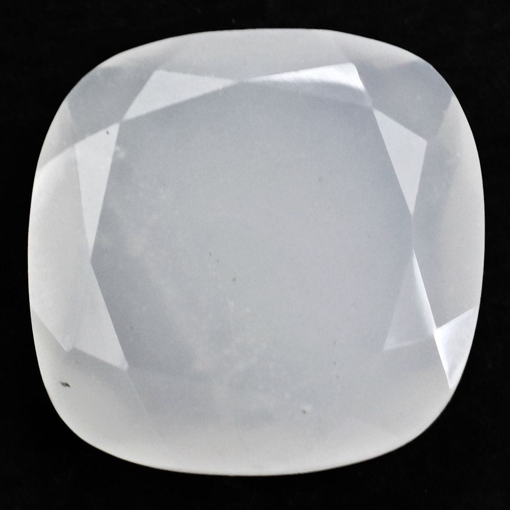 WHITE MILKY QUARTZ BOTH SIDE TABLE CUT CUSHION 15MM 7.93 Cts.