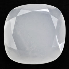 WHITE MILKY QUARTZ BOTH SIDE TABLE CUT CUSHION 15MM 7.93 Cts.