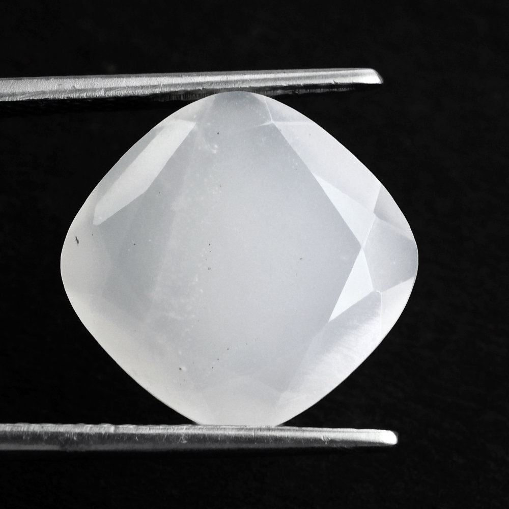 WHITE MILKY QUARTZ BOTH SIDE TABLE CUT CUSHION 15MM 7.93 Cts.