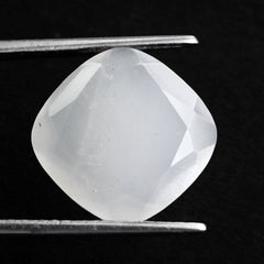 WHITE MILKY QUARTZ BOTH SIDE TABLE CUT CUSHION 15MM 7.93 Cts.