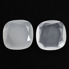 WHITE MILKY QUARTZ BOTH SIDE TABLE CUT CUSHION 15MM 7.93 Cts.