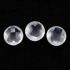 WHITE MILKY QUARTZ BRIOLETTE ROUND 4MM 0.23 Cts.