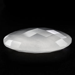 WHITE MILKY QUARTZ BRIOLETTE OVAL 30X20MM 35.83 Cts.
