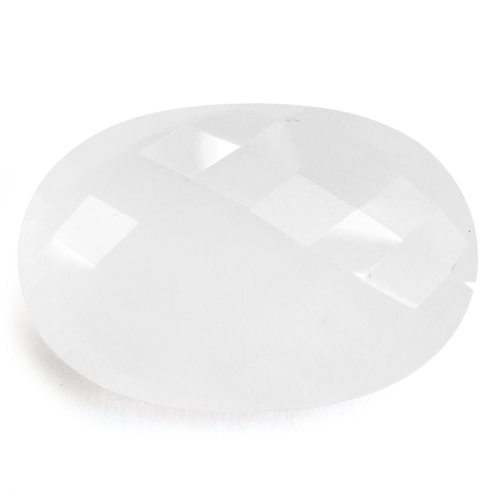 WHITE MILKY QUARTZ BRIOLETTE OVAL 30X20MM 35.83 Cts.