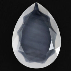 WHITE MILKY QUARTZ BOTH SIDE TABLE CUT PEAR 18X13MM 7.10 Cts.