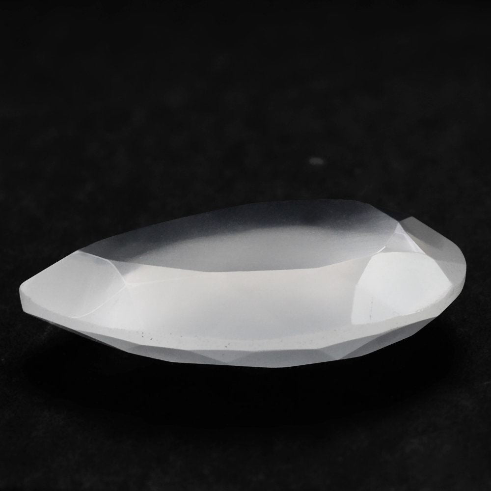 WHITE MILKY QUARTZ BOTH SIDE TABLE CUT PEAR 18X13MM 7.10 Cts.
